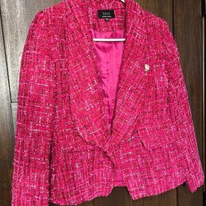 VICI- Tweed Blazer  Velvety Soft Pink